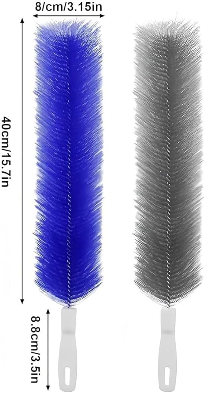 Bendable Microfiber Head, Reusable Dust Remover, 2026 Upgrade Fan Cleaner Brush, Bendable Microfiber Duster Washable Fans Cleaning Brush for Blind, Cobweb, Air Vents Cars Curtains (Blue*3)