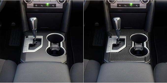 Real Carbon Fiber Trim for Toyota Camry Accessories | for 2012 2013 2014 Gear Shifter Console Panel Frame Sticker Interior Thick Overlay Decal - A