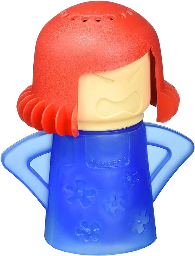 TOPIST Angry Mama Microwave Cleaner Angry Mom Microwave Oven Steam Cleaner and Disinfects With Vinegar and Water for Kitchens, Steamer Cleaning Equipment Cleans the Crud in Minutes (Blue)