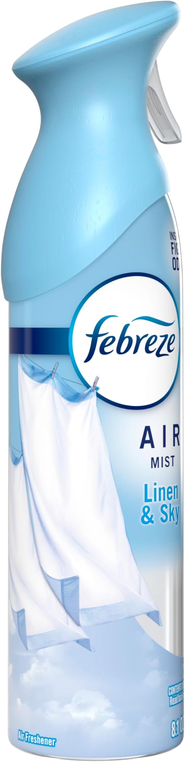 Febreze Air Mist, Air Freshener Spray, Odor Fighting Room Spray, Deodorizer for Home Bathroom Kitchen Office Apartment Dorm Room Classroom, Linen & Sky Scent, 8.1oz (Pack of 6)