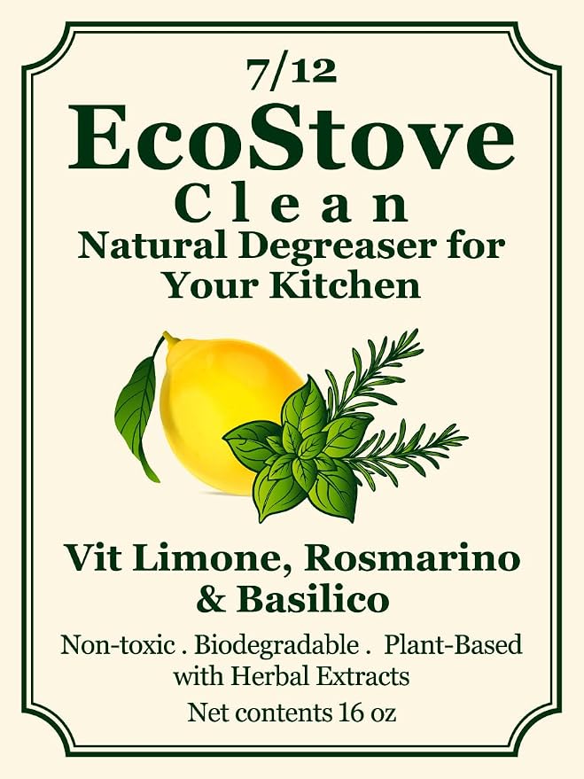 Herbal Scent Stove & Oven Cleaner – Spray, Wait & Wipe | Plant-Based Heavy-Duty Kitchen Degreaser Spray – Non-Toxic, Fume-Free Oven Cleaner | Safe for Glass Cooktops, Stainless Steel & Enamel (16 Oz)