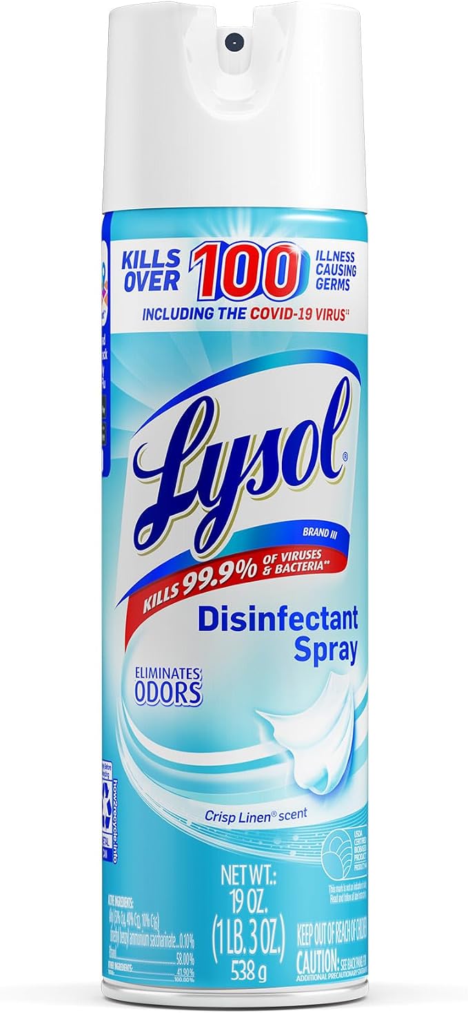 Lysol Disinfectant Spray, Crisp Linen, 57 Oz, Pack of 3