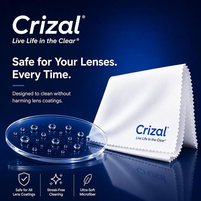 Crizal® Eyeglass Cleaner Spray – 4 Pack | Premium Lens Cleaner | Designed by Crizal® | Safe for All Advanced AR & Anti-Reflective Lens Coatings