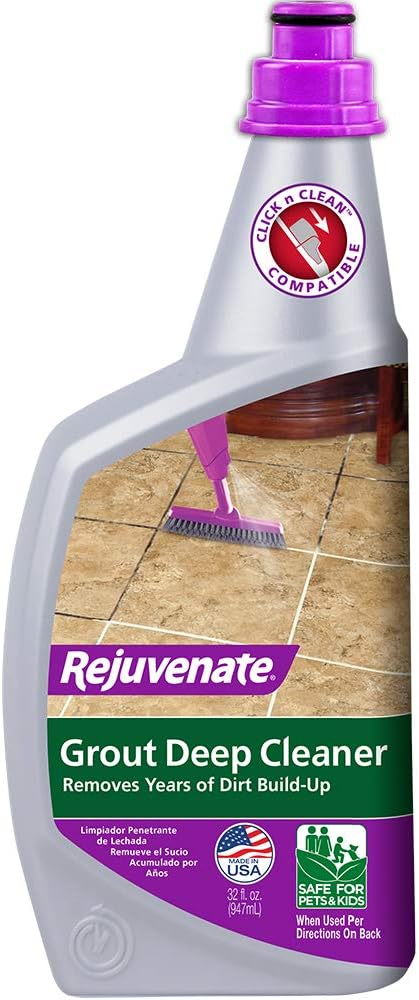Rejuvenate Grout Deep Cleaner - Cleaning Formula Instantly Removes Years of Dirt Build-Up to Restore Grout to The Original Color (32oz) & White Grout Restorer Marker Pens
