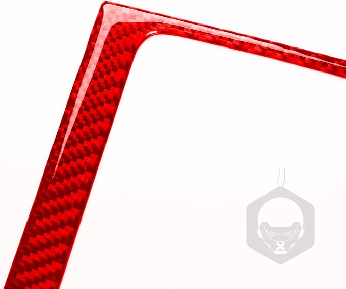 Red Real Carbon Fiber Trim for KIA Forte K3 Accessories | for 2019 2020 2021 2022 2023 2024 Cup Holder Frame Sticker Interior Thick Overlay Decal