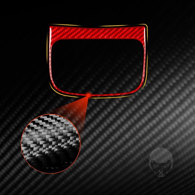 Red Real Carbon Fiber Trim for KIA Forte K3 Accessories | for 2019 2020 2021 2022 2023 2024 Rear Seat A/C Air Outlet Wind Vent Panel Sticker Interior Thick Overlay Decal