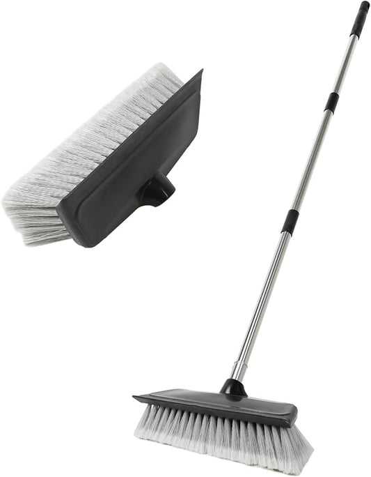 52" Dip Car Wash Brush with Long Handle for Washing Cleaning House Siding, Solar Panel, Auto Cars, SUV, Trucks, RV, Floors and More