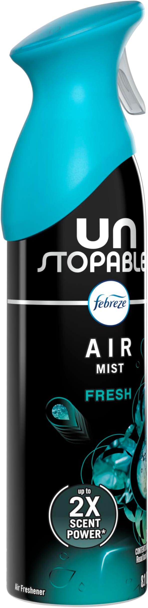 Febreze Air Mist, Air Freshener Spray, Odor Fighting Room Spray, Deodorizer for Home Bathroom Kitchen Office Apartment Dorm Room Classroom, Unstopables Fresh Scent, 8.1oz