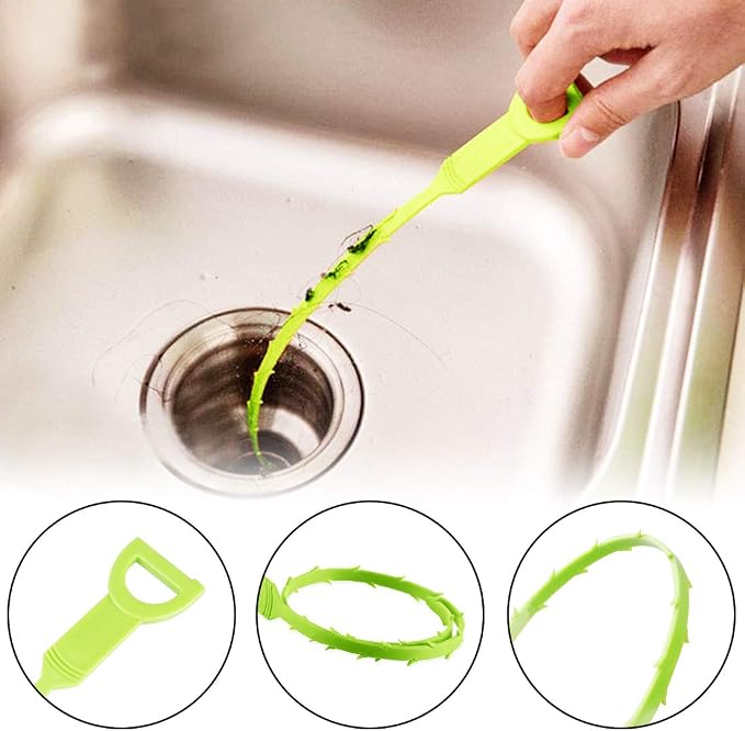 Drain Cleaner Tool, 6 Pack Hair Clog Remover for Sink, 24 Inch Tube Drain Cleaning Tool