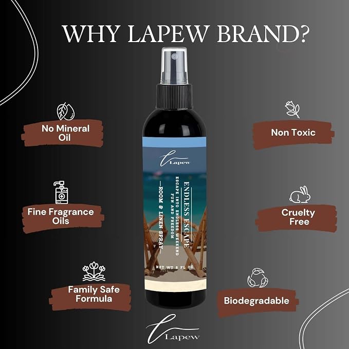 Lapew Room & Linen Spray | Fragrance Mist for Home, Car & Office | Fabric & Air Freshener | Neutralizing Mist | Made in USA | Endless Escape