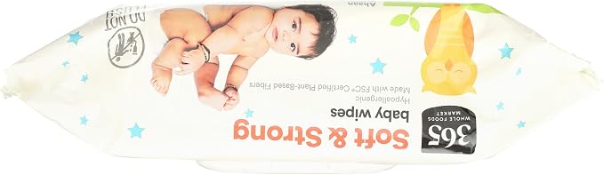 365 by Whole Foods Market, Soft & Strong Disposable Baby Wipes, Fragrance-Free, 100 Count