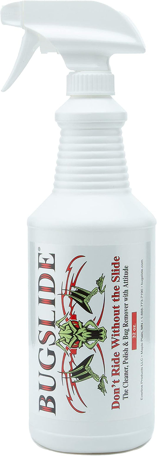 BugSlide Bug Remover All Purpose Car Cleaner & Detailer Spray, 32 Oz | All purpose spray for interior and exterior use. Removes bugs from plastic, metal, glass and mirrors, no scratching.