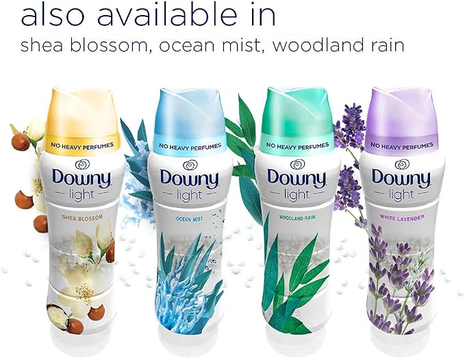 Downy Light Laundry Scent Booster Beads, White Lavender Scent, 13.4 OZ, In-wash fabric beads designed to be gentle with a light boost of scent, No Heavy Perfumes