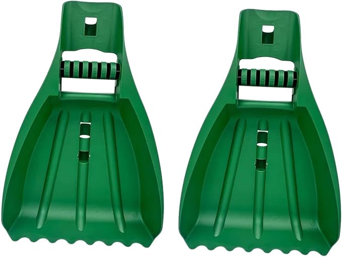 Gralara 2Pcs Leaf Grabbers, Ergonomic Leaves Removal Branches Collector Cleaning Tool for Porch Yard Shrub Lawns Farming