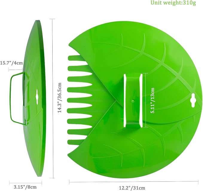Hand Rakes,Leaf Scoops and Leaf Claws for Picking up Leaves | Grass Clippings and Lawn Debris,Light Green,1set（2pcs）