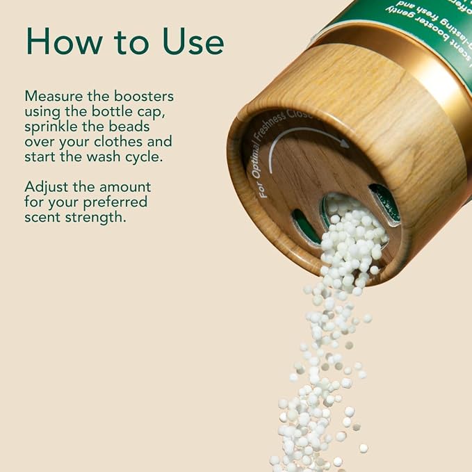 Kind Laundry Scent Booster Beads, Wood Haven, Non-Toxic In-Wash, 320g | 100% Plant-Based In-Wash Laundry Beads, Plastic-Free, Odor Eliminator & Deodorizer for Clothes