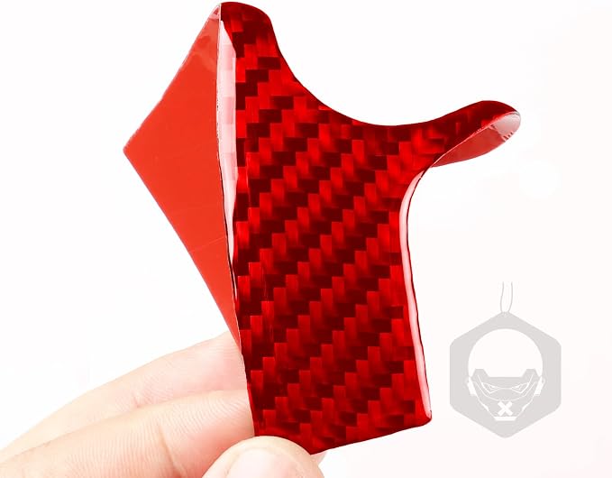 Red Real Carbon Fiber Trim for KIA Forte K3 Accessories | for 2019 2020 2021 2022 2023 2024 Engine Start Stop Sticker Interior Thick Overlay Decal