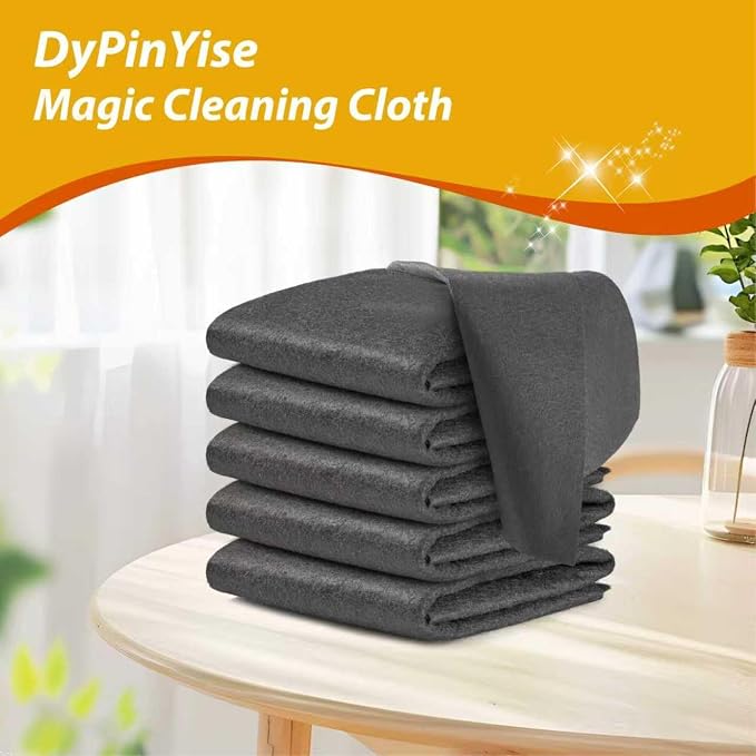Thickened Magic Cleaning Cloth, 6Pcs Microfiber Cloth Reusable,Lint Free Cloth for Glass,Window, Mirror, Cars