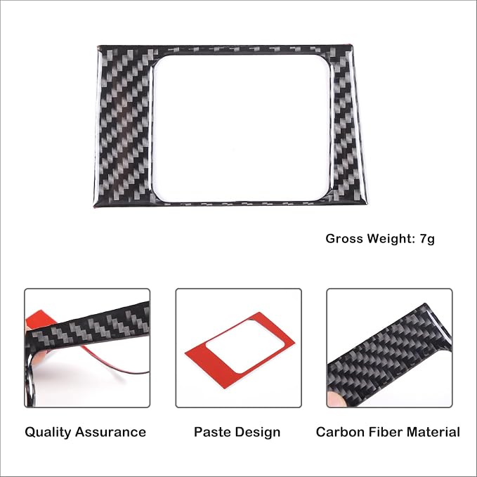 Car Center Control Brake Gain Switch Decorative Frame Sticker Compatible with Toyota Tundra/Sequoia 2022-2024 Real Carbon Fiber Brake Gain Switch Panel Protect Cover Trim Sticker Interior Accessories