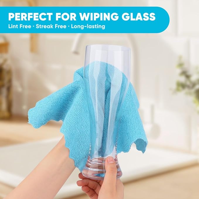 Orighty Microfiber Cleaning Cloth Bulk, 200 Pack Cleaning Rags, 12 x 11 in | Microfiber Towels for Cars, Soft Highly Absorbent Rag, Lint Free Cloths for Car Care, House, Kitchen