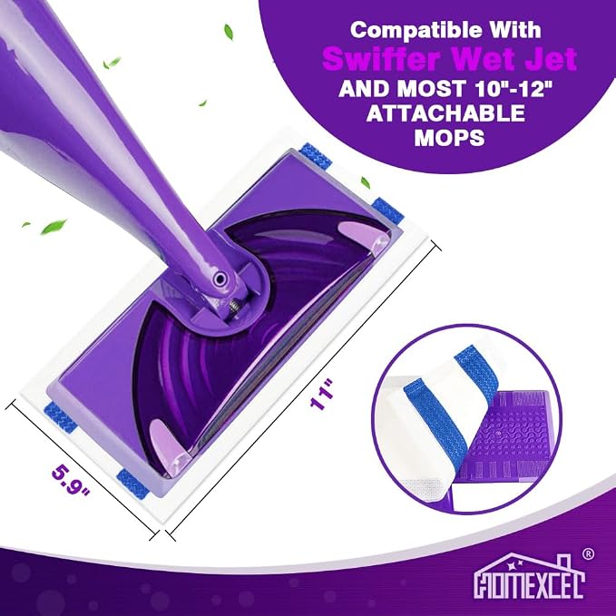 HOMEXCEL Multi-Layer Dry Floor Mop Pads for Swiffer Wet Jet 32 Count | All Purpose Multi Surface Floor Cleaner, Spray Mop Pads Replacement for Hardwood Floor, Disposable, Refills for WetJet