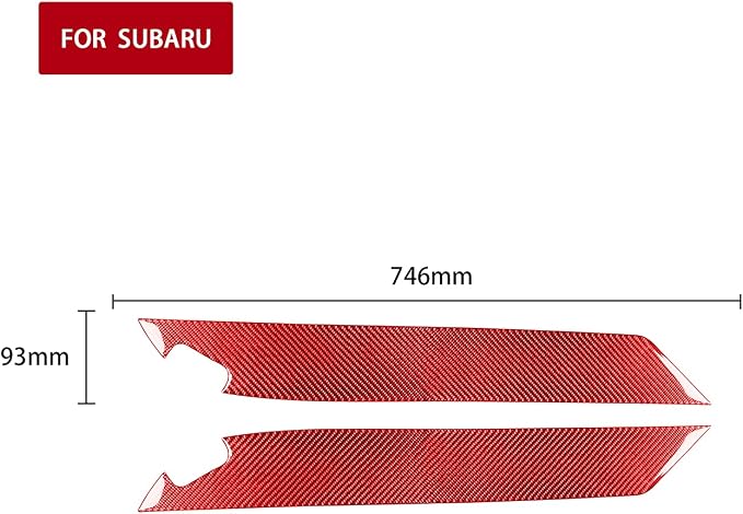 Red Real Carbon Fiber Accessories Decals Inner Door Panel Lower Cover Trim Compatible with Subaru BRZ/Scion FR-S/Toyota 86 2016 2017 2018 2019 2020 Car Interior Stickers