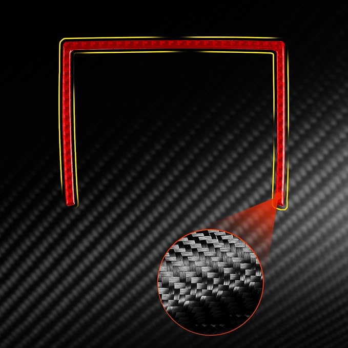 Real Carbon Fiber Trim for Toyota Camry Accessories | for 2012 2013 2014 Center Control Screen Frame Interior Thick Overlay Decal
