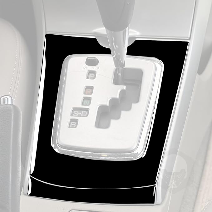 Glossy Bright Piano Black Car Center Console Shifter Transmission Panel External Cover Sticker Interior Trim Compatible with Toyota Corolla 2009 2010 2011 2012 2013 Auto Trim Accessories
