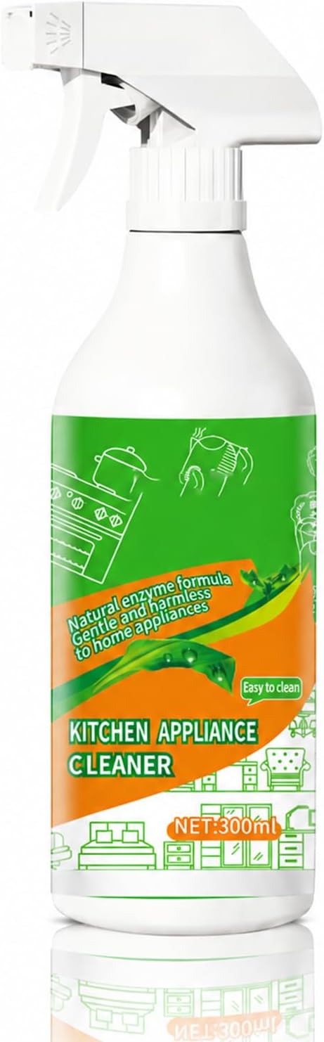 10.56oz Fly Natural Cleanse Formula to Household Appliances, Kitchen Heavy Duty Degreaser Foam & Stubborn Stain Remover, Kitchen Counter Cleaner Spray for Hold,Oven,Stove,Range Hood(1PCS)