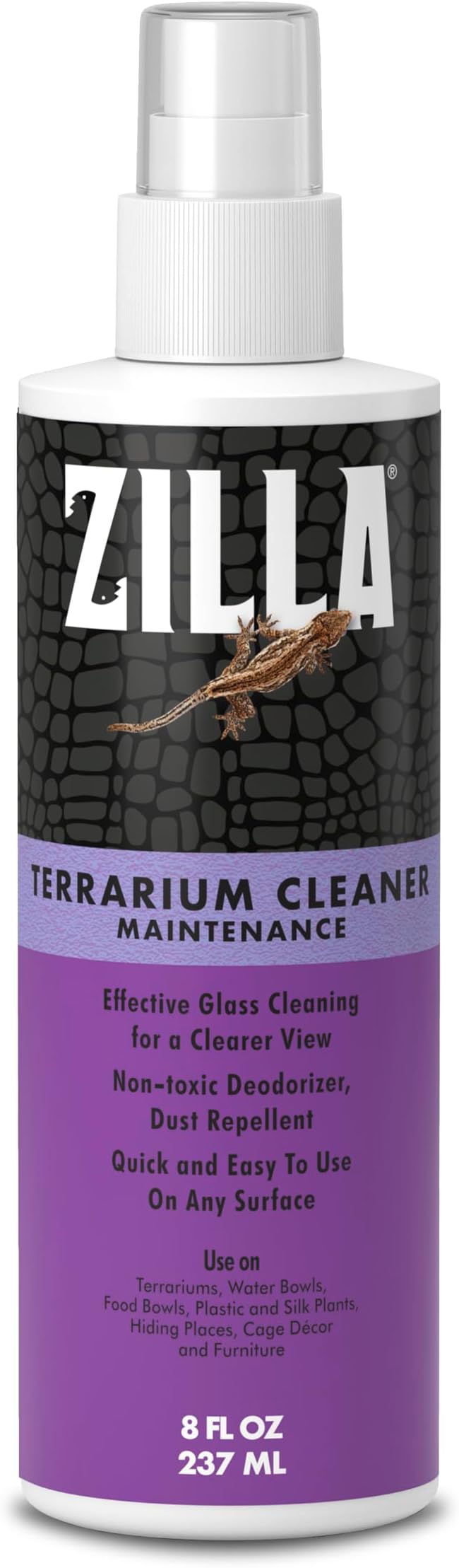 Zilla Terrarium Cleaner, For Glass, Acrylic, Hard Surfaces and More, Anti-Static Dust Control