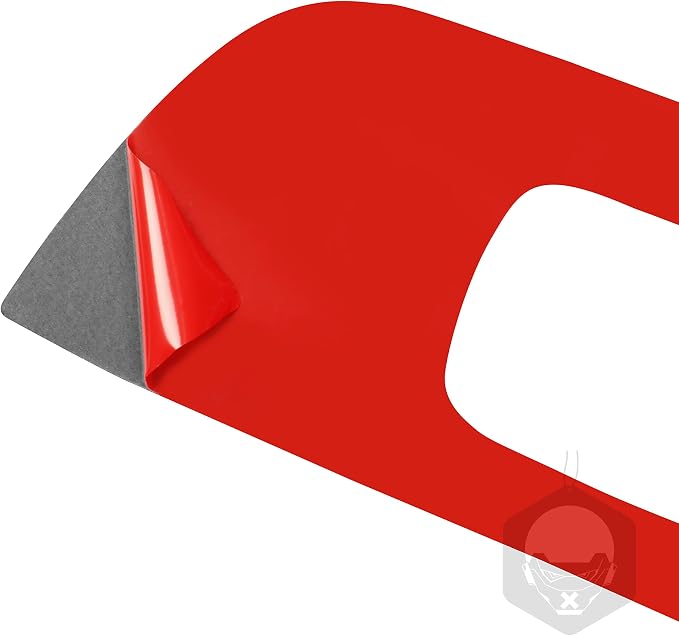 Window Switch Panel Trim Fit for Dodge Charger/Chrysler 300 2011-2023 | Real Carbon Fiber | Accessories | Front Door Window Lift Control Surround Trim Set | Thick Overlay | Self-adhesive | Red