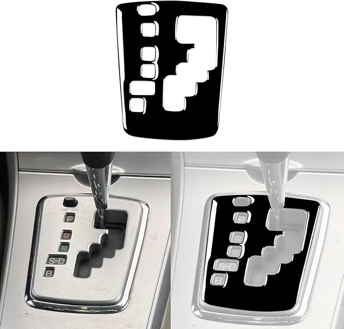 Glossy Bright Piano Black Car Center Console Shifter Transmission Panel Gear Cover Decoration Sticker Interior Trim Compatible with Toyota Corolla 2009 2010 2011 2012 2013 Auto Trim Accessories