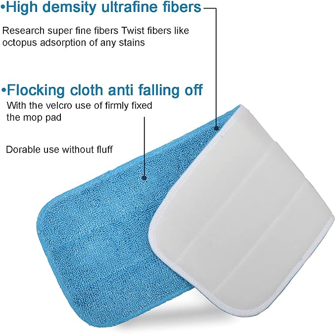 Microfiber Replacement Mop Pads, 18" x 6" Wet & Dry Home & Commercial Cleaning Refills, Colorful Reusable Floor Mop Pads, Washable Floor Cleaning Pads, 6 Pack | 6 Pack Microfiber Replacement Mop Pads, 18" x 6" Cleaning Refills, Colorful Reusable Floor ...