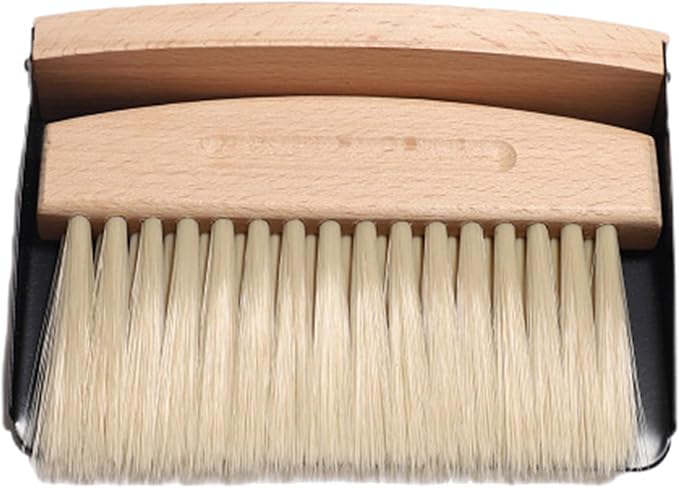 Beechwood Hand Broom And Dustpan For Easy Surfaces And Floor Maintenance Comfortable Grip Brush Beechwood Texture