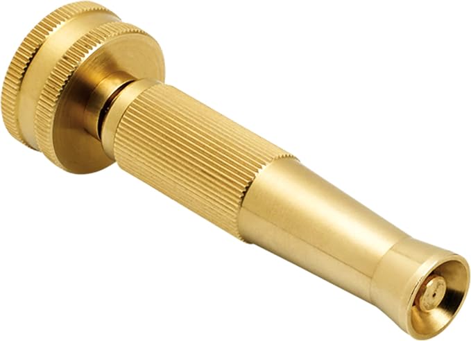 Underhill PowerBlast MultiMax Garden Water Hose Nozzle Adjustable, 7 GPM 80 PSI, 3/4-Inch Thread Inlet, High Pressure Heavy-Duty Brass, GNA-75