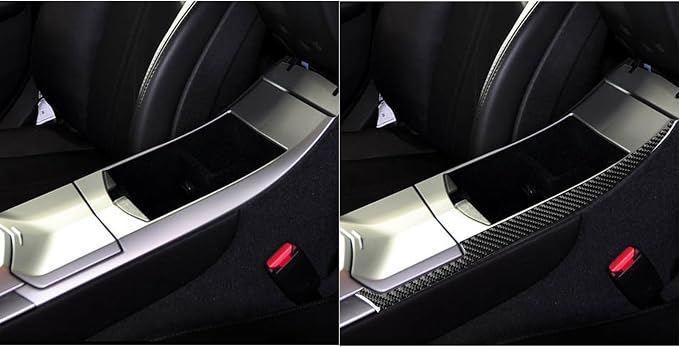 Real Carbon Fiber Trim for Cadillac CTS Accessories | for 2008 2009 2010 2011 2012 2013 Armrest Box Decoration Panel Sticker Interior Thick Overlay Decal