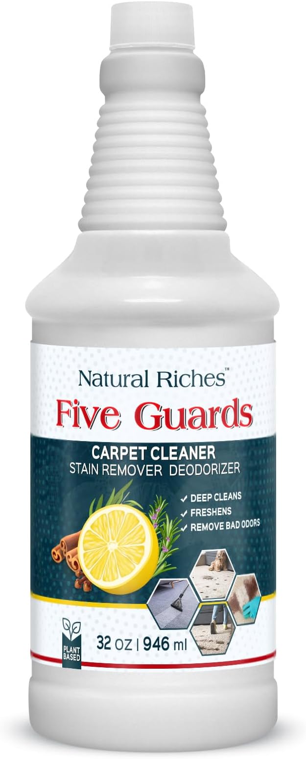 Natural Riches Upholstery Carpet Cleaner Shampoo 32 Fl Oz Machine Formula | Deep Cleansing Shampoo Removes Food Stains & Odors for Rugs & Upholstery - Natural Riches
