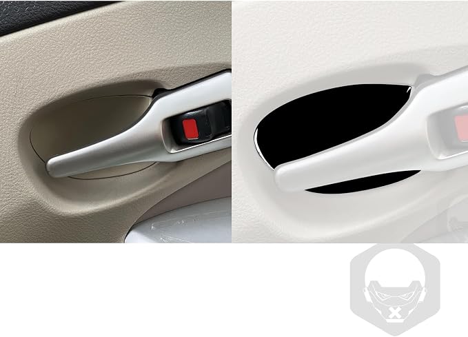 Glossy Bright Piano Black Car Inner Door Handle Bowl Panel Anti-Collision Cover Decoration Sticker Interior Trim Compatible with Toyota Corolla 2009 2010 2011 2012 2013 Auto Trim Accessories