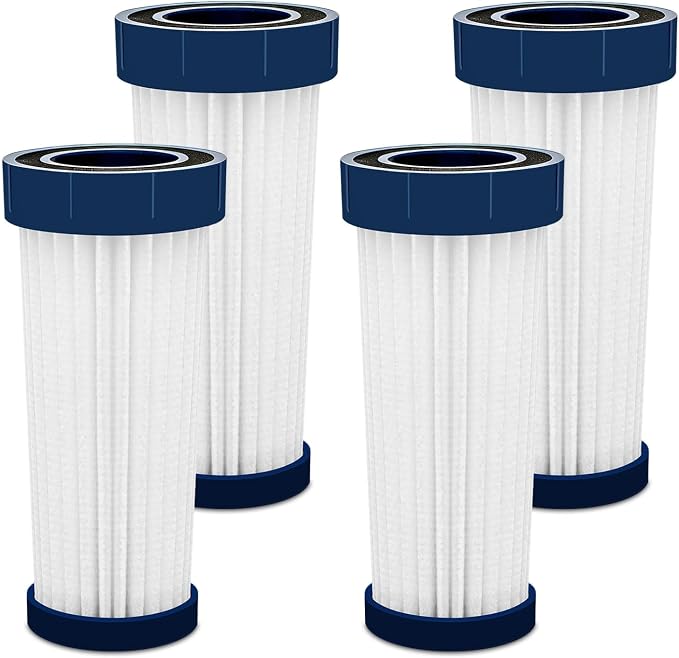 Mattress Vacuum Replacement Filter Compatible with Teant Mattress Vacuum Cleaner,Teant Blue, Gray Upgrade and Pink Bed Vacuum Cleaner.HEAP Filter-4Pack