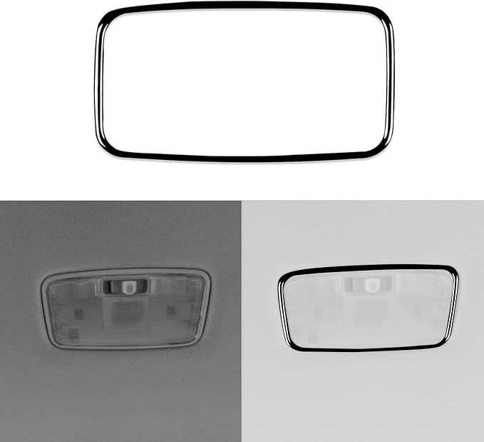 Glossy Bright Piano Black Car Rear Row Reading Light Panel Reading Lamp Frame Decoration Sticker Interior Trim Compatible with Toyota Corolla 2009 2010 2011 2012 2013 Auto Trim Accessories
