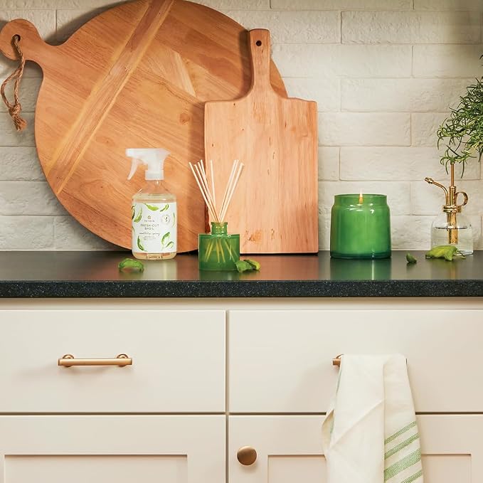Thymes Countertop Spray - Counter Cleaner Spray - Household Cleaning Supplies (Fresh-Cut Basil, 16.5 fl oz) (Pack of 2)