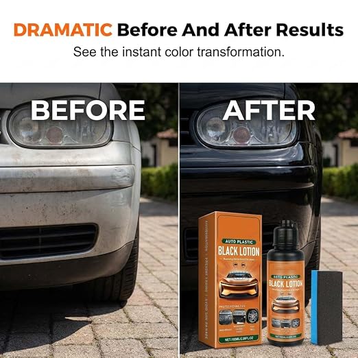 Auto Plastic Restorer Kit, 2026 New Car Plastic Restorer, Automotive Black Lotion for Dashboard, Multi Functional Dashboard Polish for Car Interior Care (1)