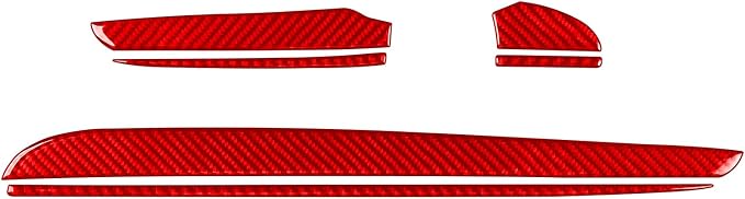 Car Dashboard Panel Trim Stickers Fit for Chrysler 300 2011-2023 | for Chrysler 300 / 300C / 300S / Limited/Touring/Base 2011-2023|Red Real Carbon Fiber|Accessories|Thick Overlay|Anti-scratch