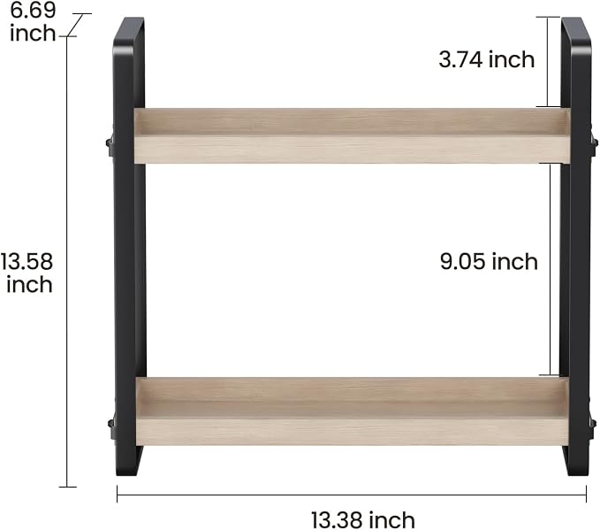HNRLOY Bathroom Counter Organizer,Bathroom Countertop Organizer,Counter Shelf,Countertop Storage,Organization and Storage,Makeup Shelf,Sink Caddy(Burlywood 2 Tier)