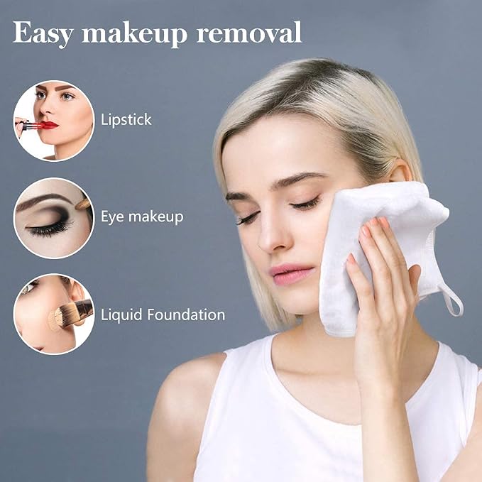 SINLAND Microfiber Facial Cloths Fast Drying Washcloth 12inch x 12inch Absorbent Face Wash Cloth Soft Makeup Remover Cloths