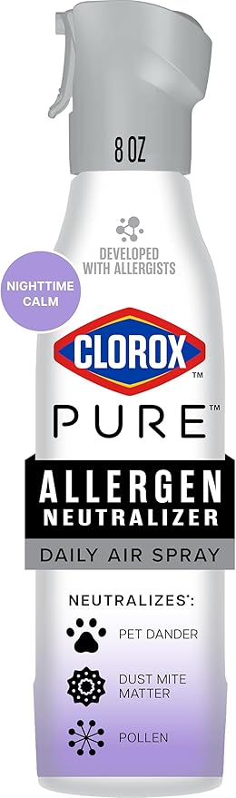 Clorox PURE Allergen Neutralizer Daily Air Spray, Nighttime Calm, 8 Ounces