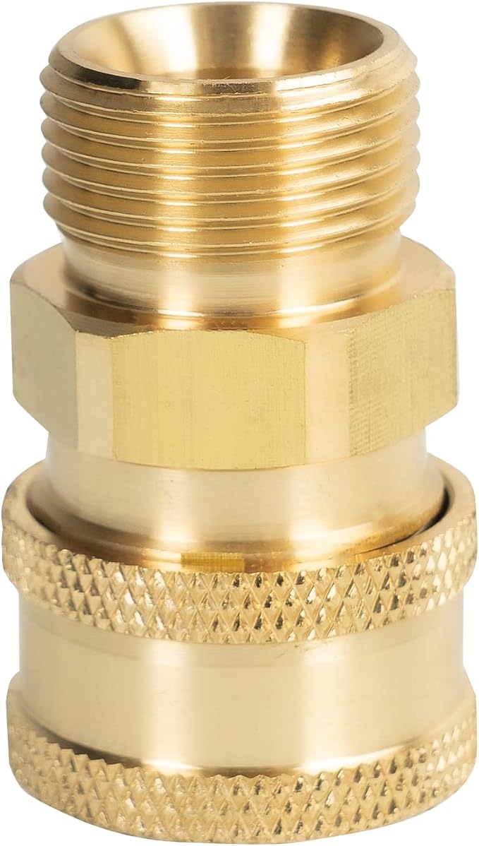 LIULO TOOL 4 Pack Pressure Washer Quick Connect Kit, Quick Disconnect Kit, Metric M22 14mm to 3/8" Quick Connect Kit, 5000 PSI
