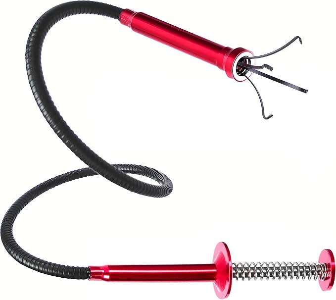 Flexible Magnetic Pickup Tool,Bendable Grabber Tool with 4 Claws & Strong Magnet – Flexible Claw Pick-Up Reacher for Narrow Spaces, Engine Bay, Sink, Drain, Jewelry, Keys, Metal Objects（28 Inch