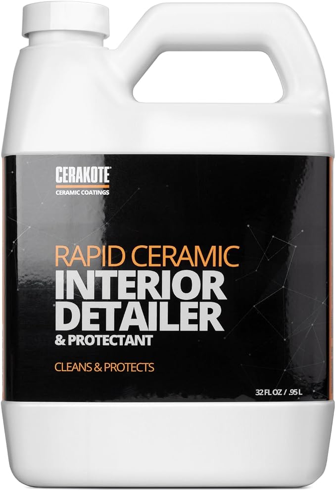 CERAKOTE Rapid Ceramic Interior Detailer and Protectant (32 fl oz.) – Quick and Easy – Multi-Surface Safe – Interior Car Cleaner Spray – Dry to the Touch – Clean and Protect Your Car, Truck, or SUV