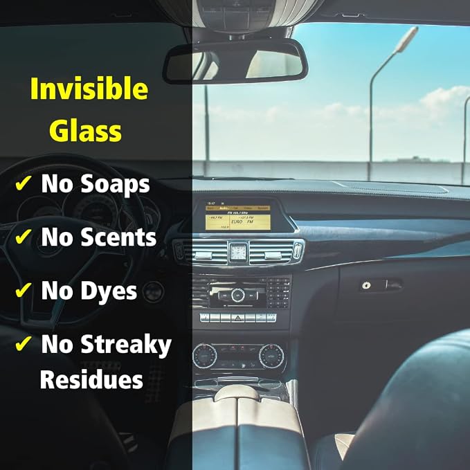 Invisible Glass 92163-3PK Premium Glass Cleaner Spray for Car Windshields and Windows – Automotive and Home Window Cleaner – Streak-Free, Ammonia-Free, Tint-Safe – 16 fl oz (Pack of 3)